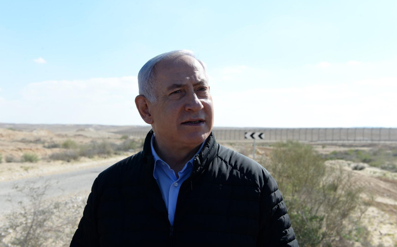 Netanyahu-security-fence-israel-egypt-border-18-march-2019